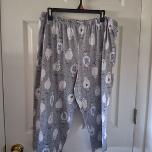 Secret Treasures Grey Sheep Print Womens Pajama Pants